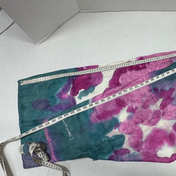 S Atkins-Moran Vintage Signed Handmade‎ Dyed Scarf - Size 71" x 14" - In Bag. - Picture 7 of 10